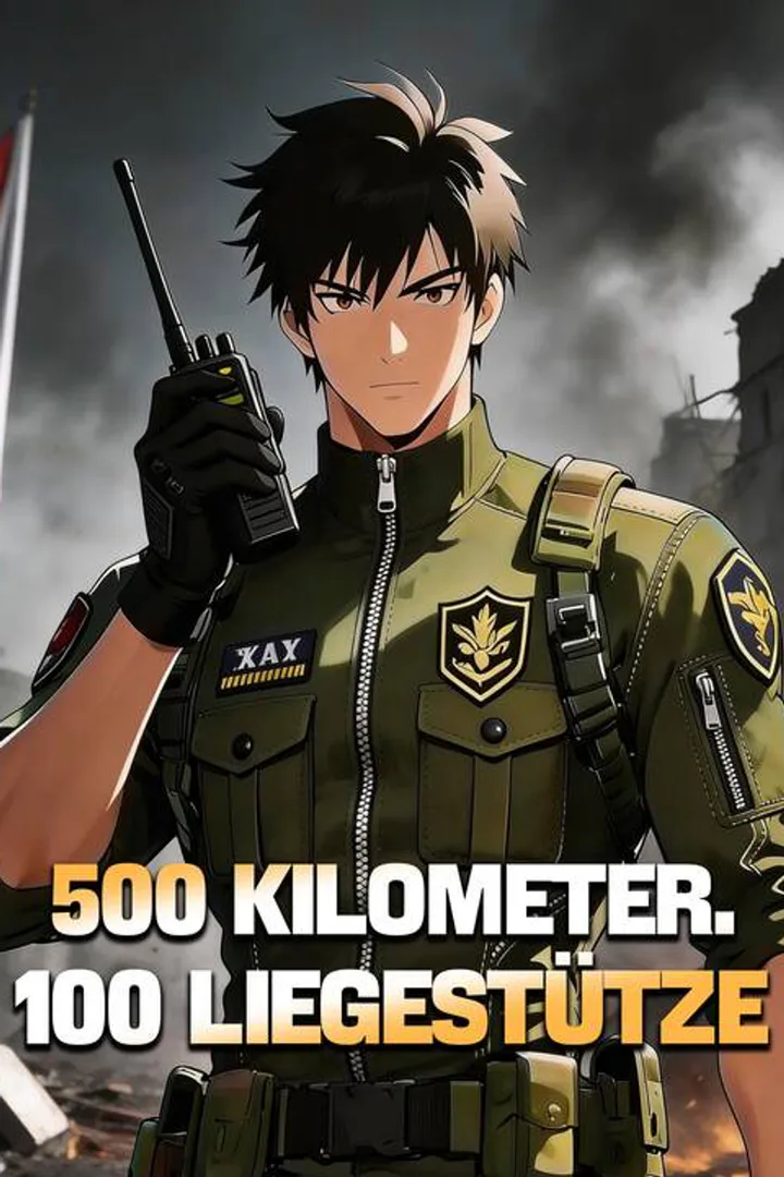 Poster von 500 Kilometer. 100 Liegestütze
