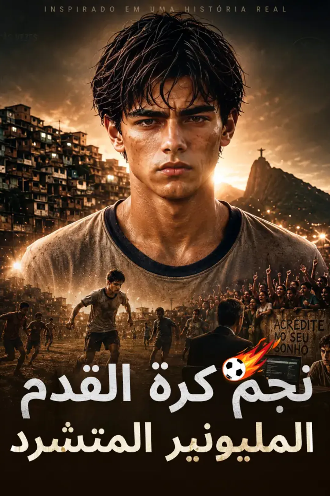 ملصق مسلسل «نجم كرة القدم المليونير المتشرد»