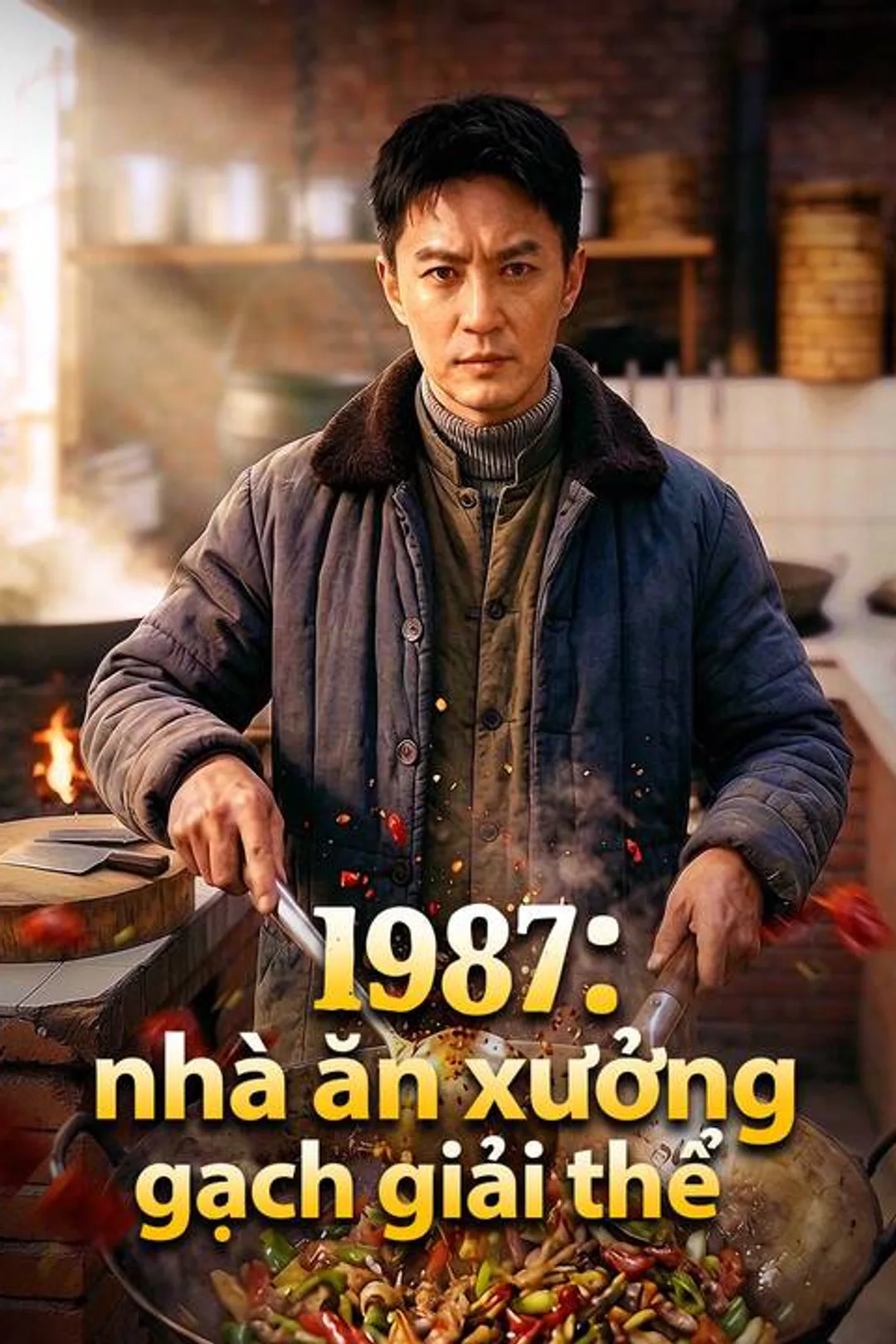 Poster phim 1987, nhà ăn xưởng gạch giải thể