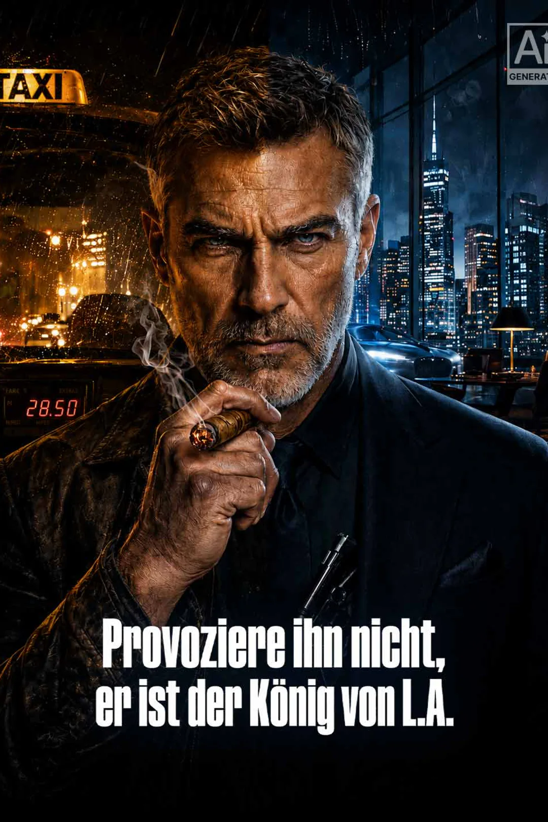 Poster von Provoziere ihn nicht, er ist der König von L.A.