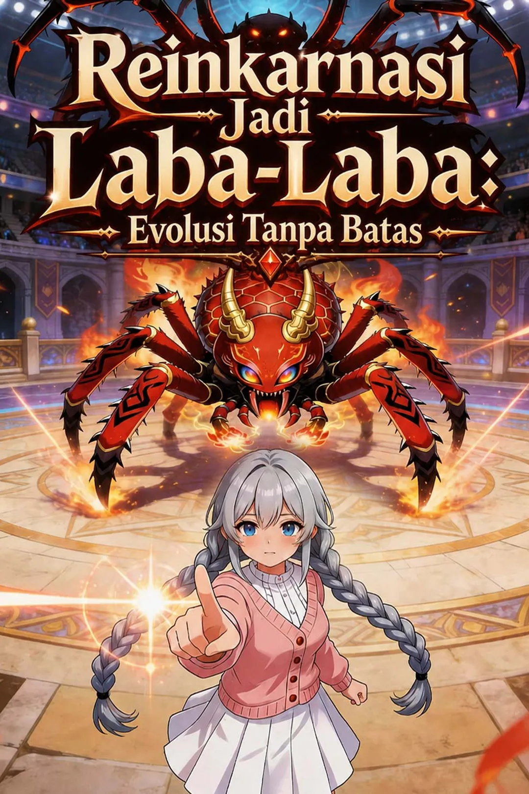 Poster Reinkarnasi Jadi Laba-Laba: Evolusi Tanpa Batas