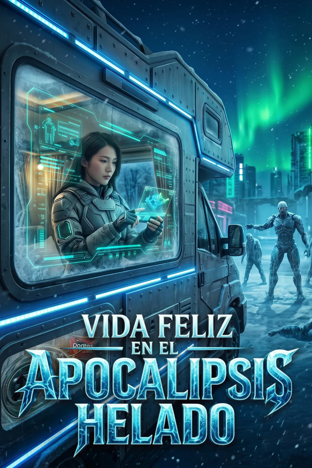 Póster de Vida feliz en el apocalipsis helado