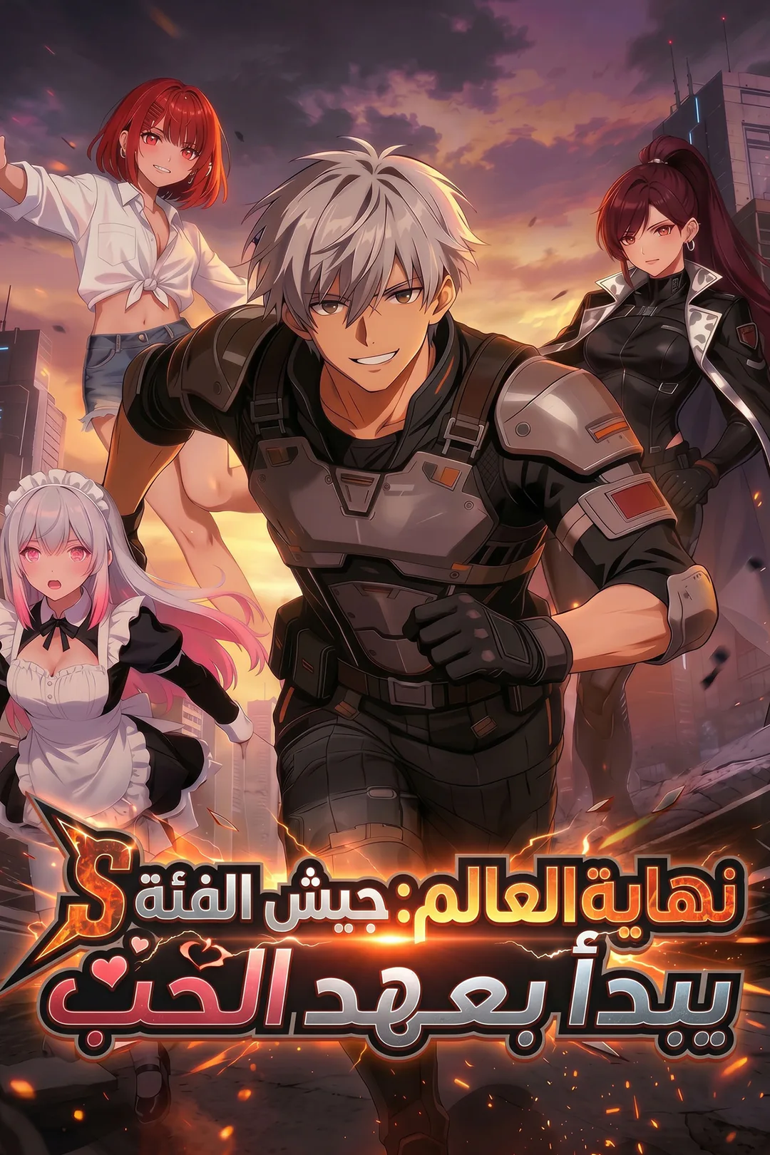 ملصق مسلسل «نهاية العالم: جيش الفئة S يبدأ بعهد الحب»