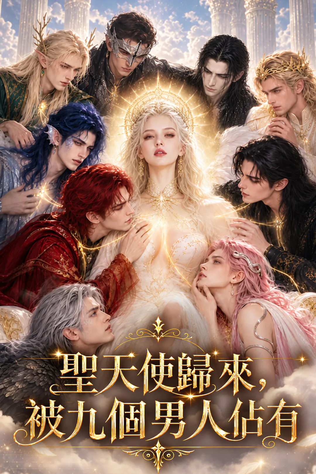 《聖天使歸來,被九個男人佔有》海報