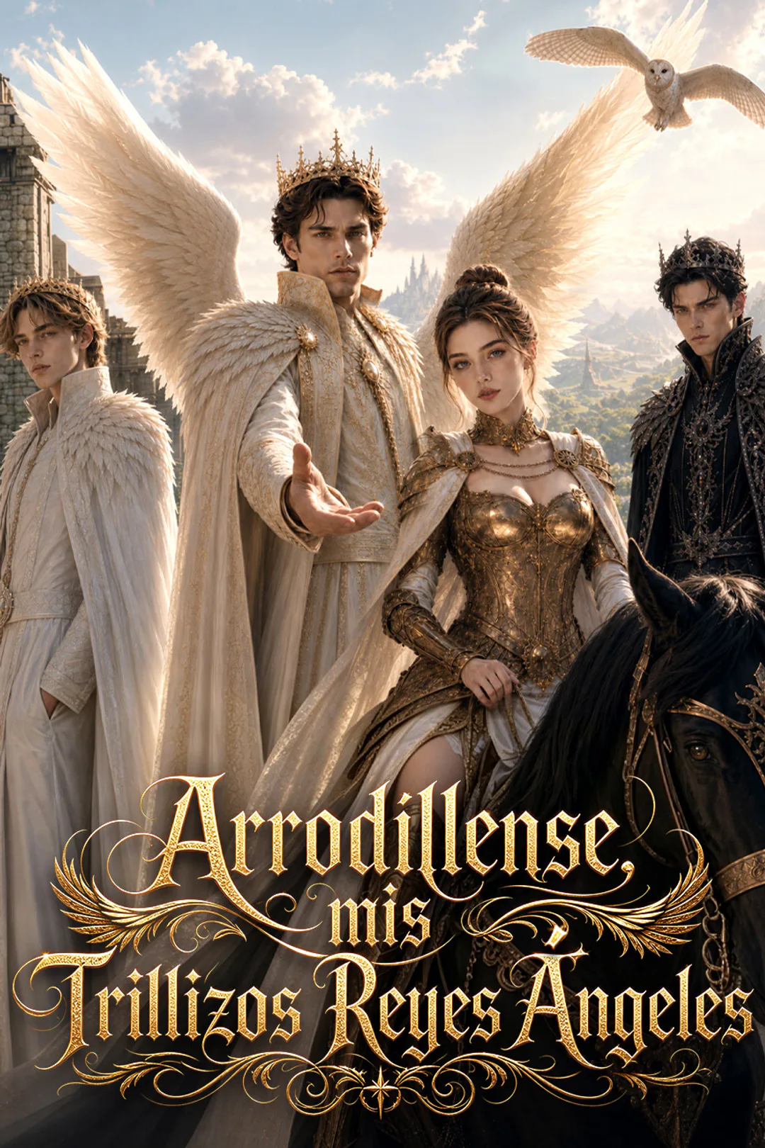 Póster de Arrodíllense, mis Trillizos Reyes Ángeles