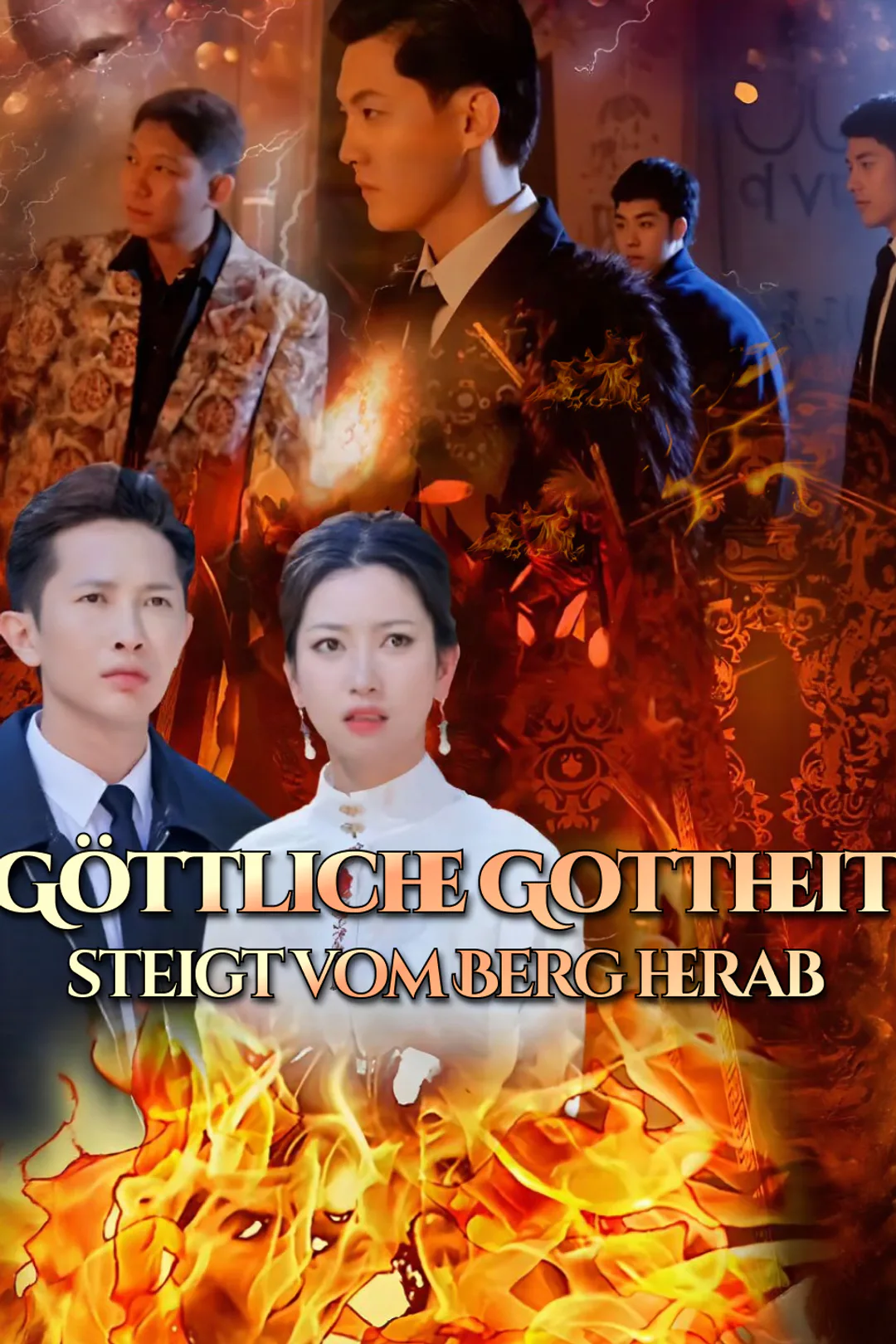 Poster von Göttliche Gottheit steigt vom Berg herab