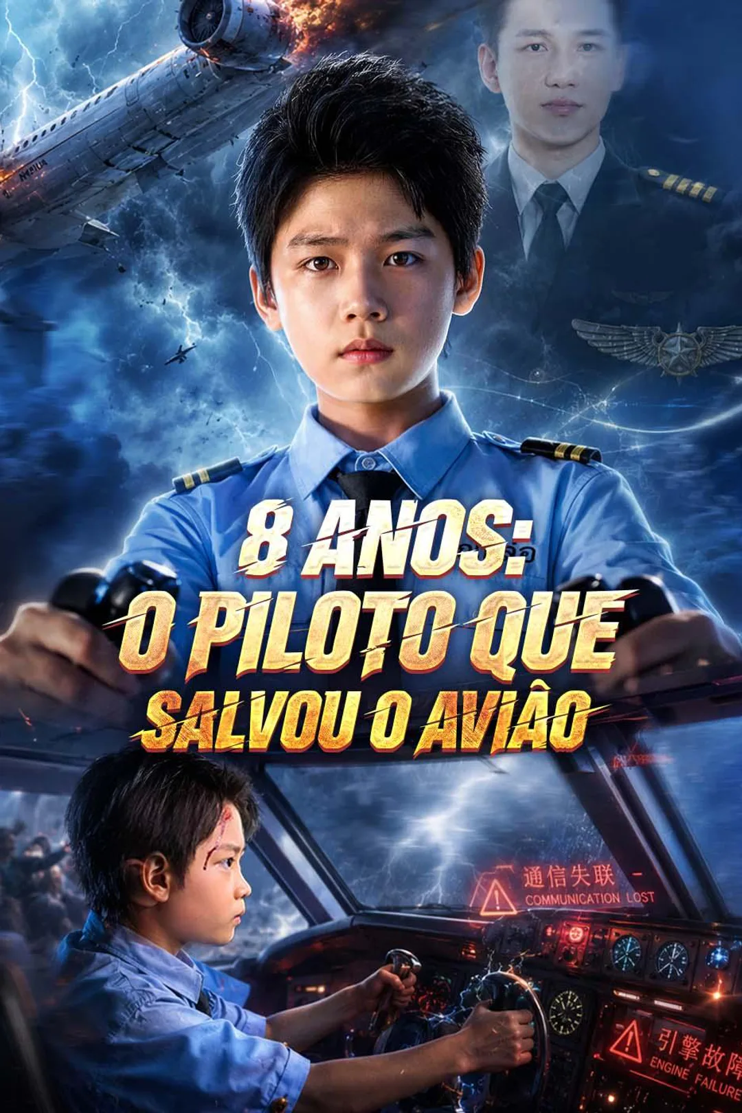Pôster de 8 Anos: O Piloto que Salvou o Avião