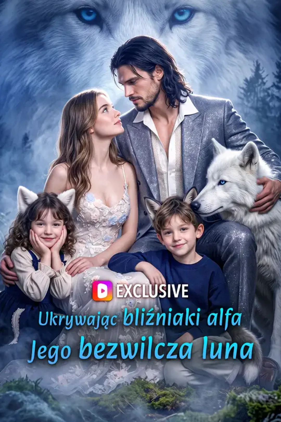 Plakat serialu Ukrywając bliźniaki alfa: Jego bezwilcza luna