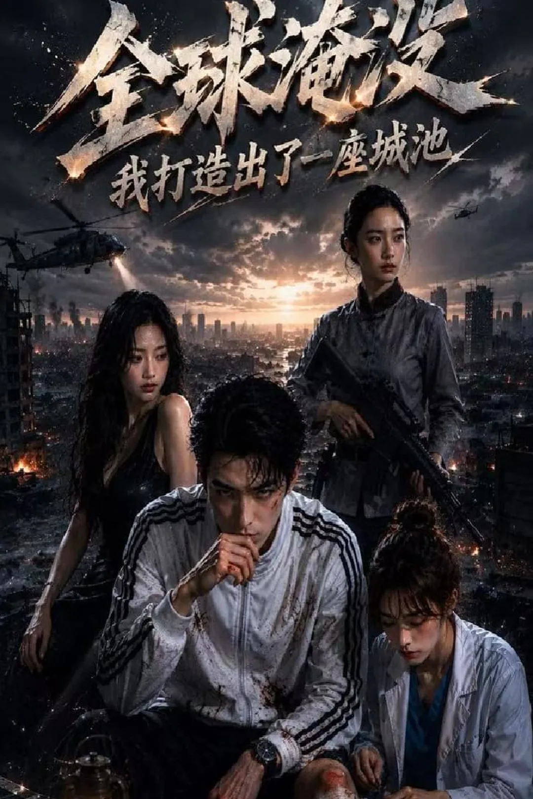 《全球淹没我打造出了一座城池》海报