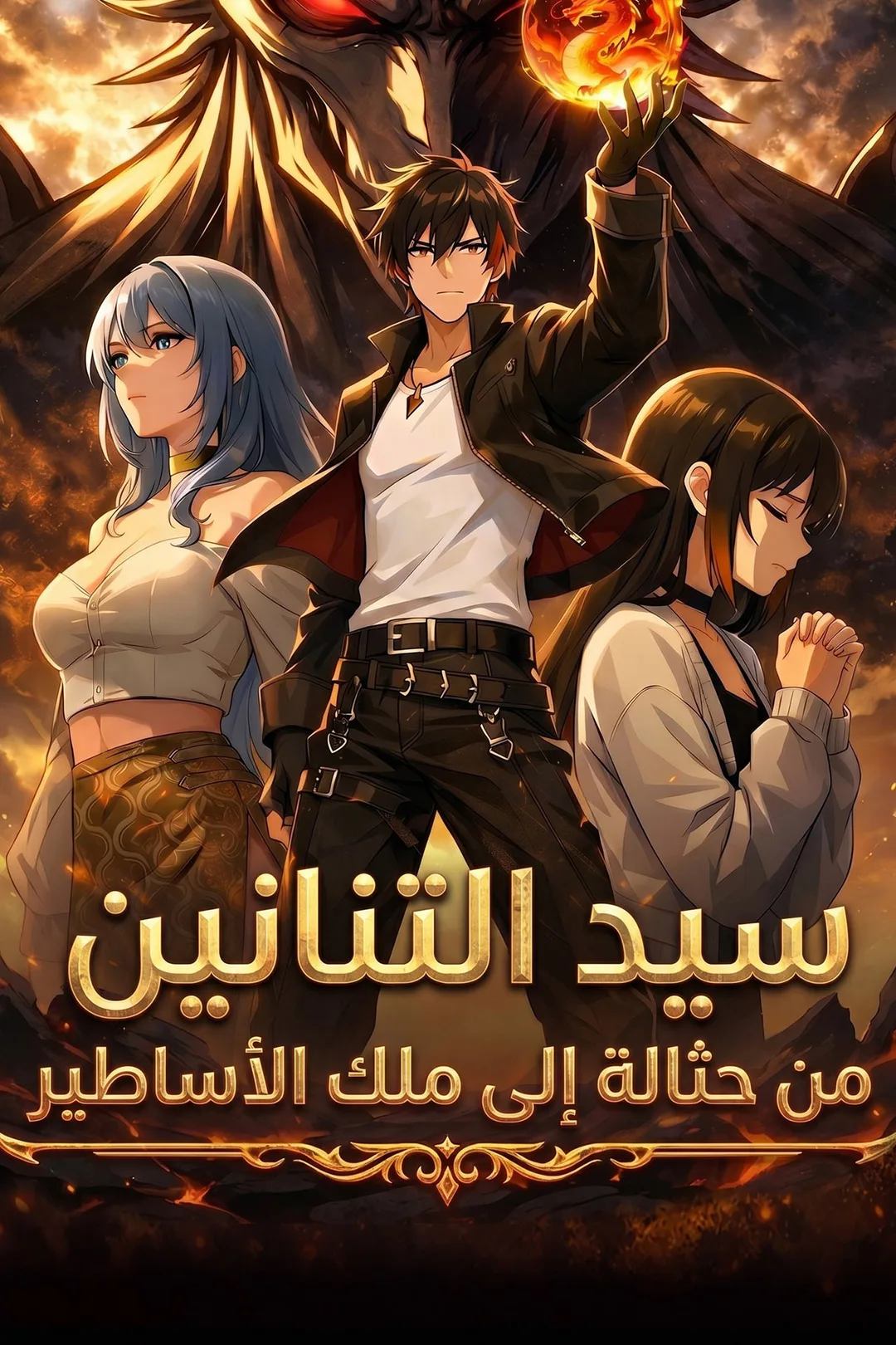 ملصق مسلسل «سيد التنانين: من حثالة إلى ملك الأساطير»