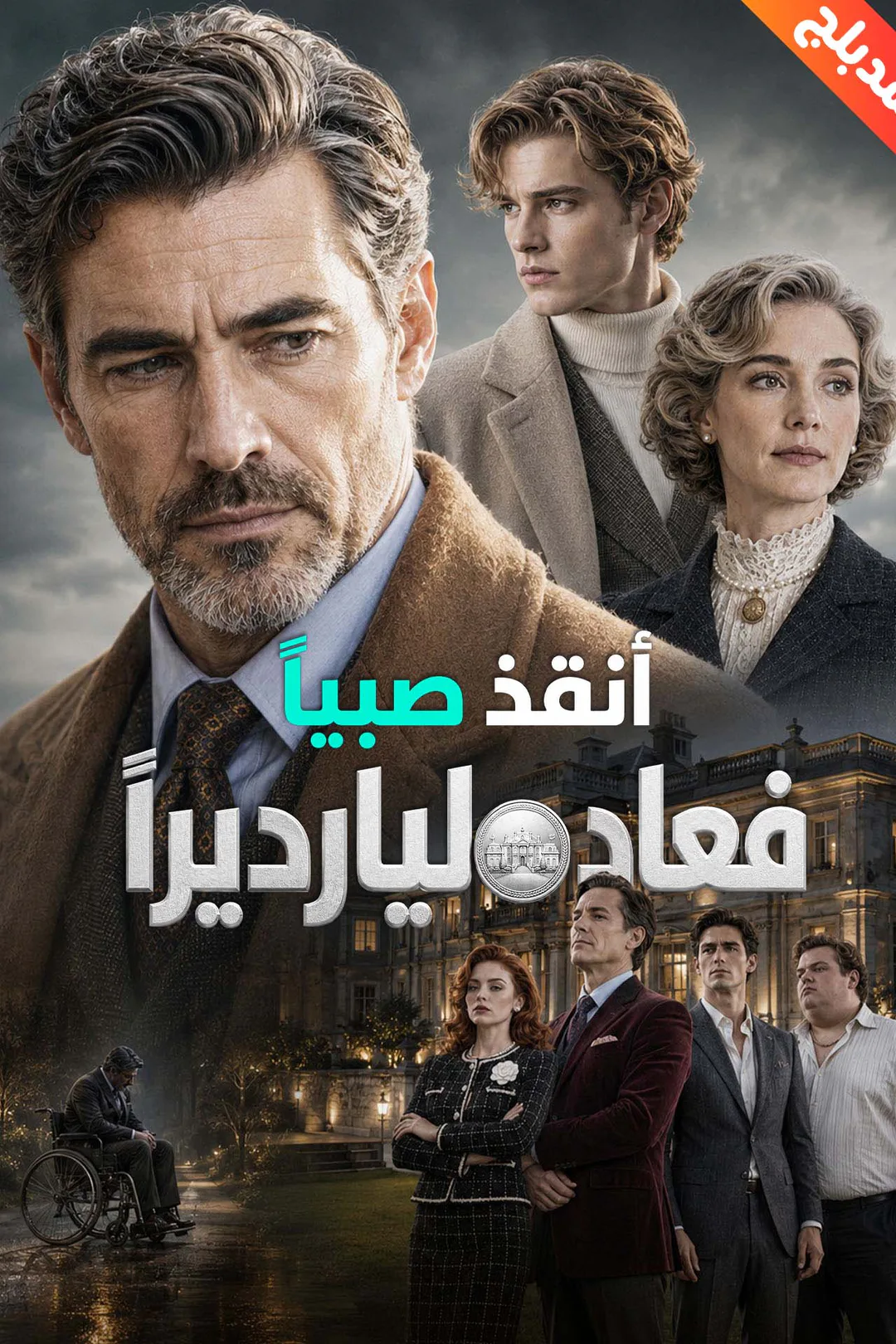 ملصق مسلسل «المدبلج-أنقذ صبيًا فعاد مليارديرًا»