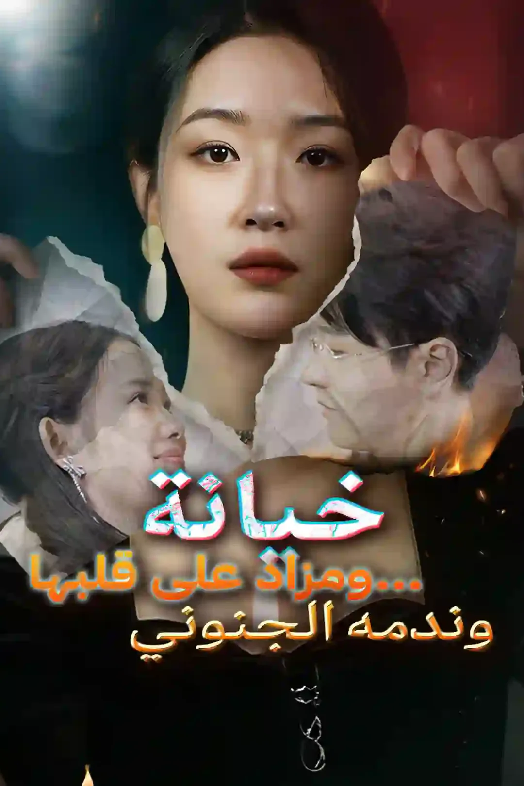 ملصق مسلسل «خيانة ومزاد على قلبها… وندمه الجنوني»