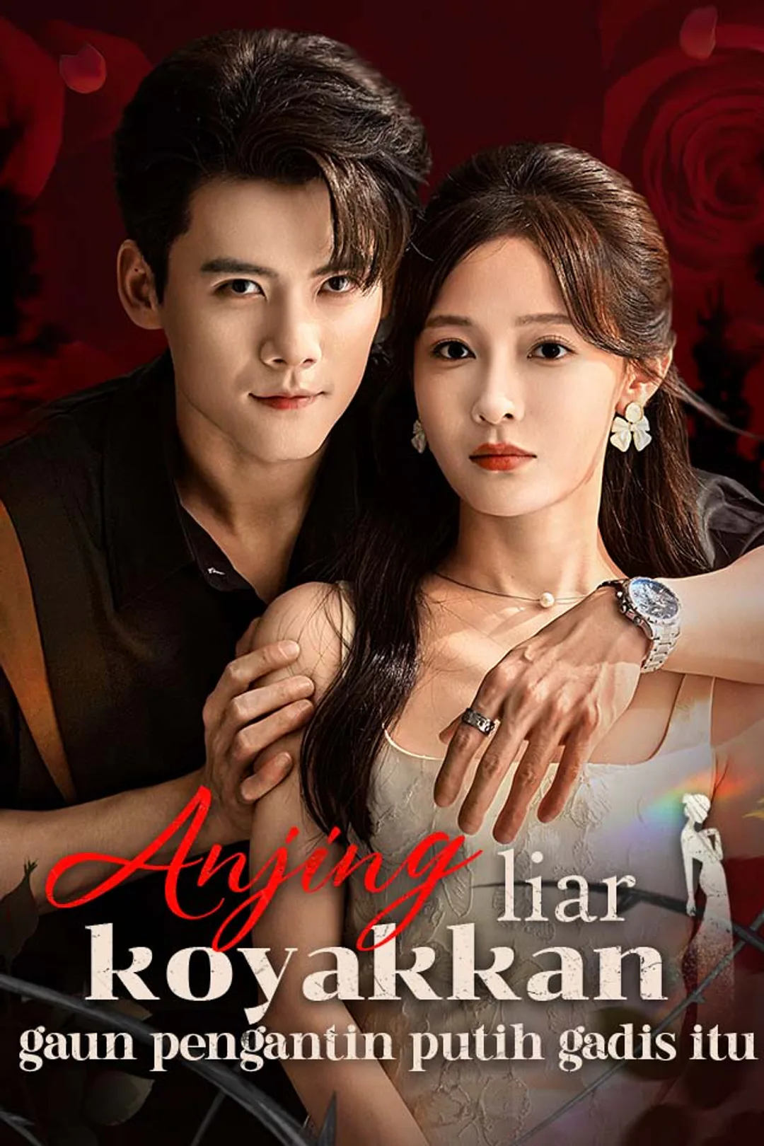 Poster Anjing liar koyakkan gaun pengantin putih gadis itu