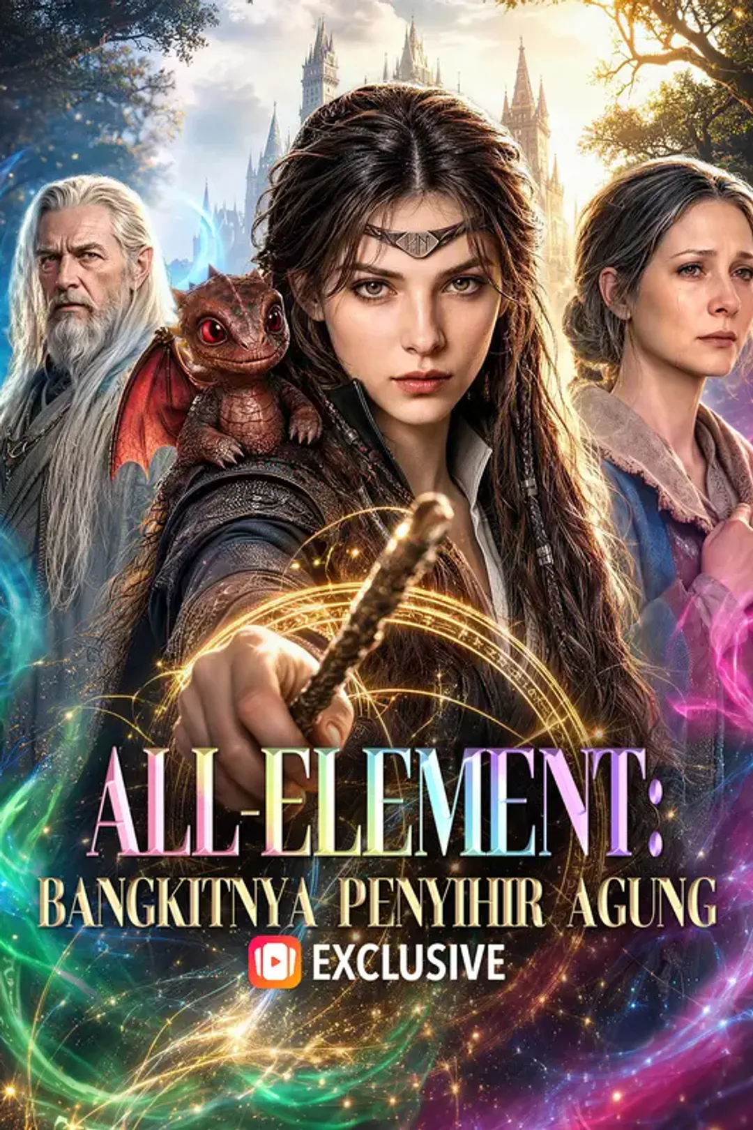 Poster ALL-ELEMENT: Bangkitnya Penyihir Agung