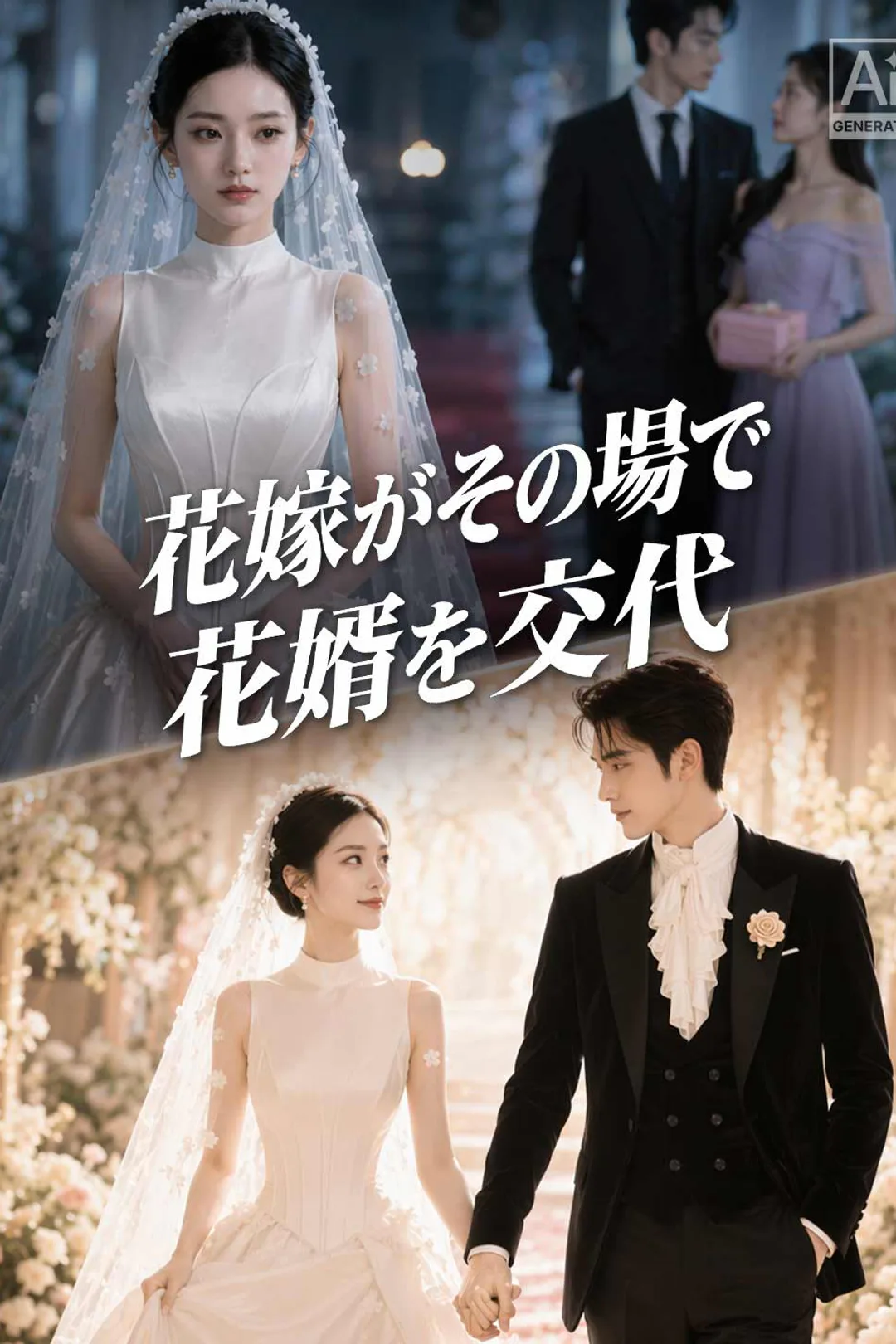 花嫁がその場で花婿を交代のポスター