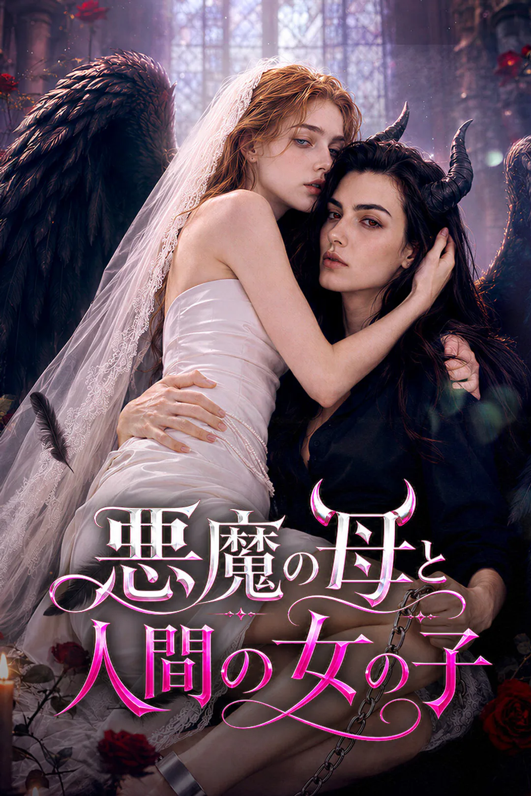 悪魔の母と人間の女の子のポスター