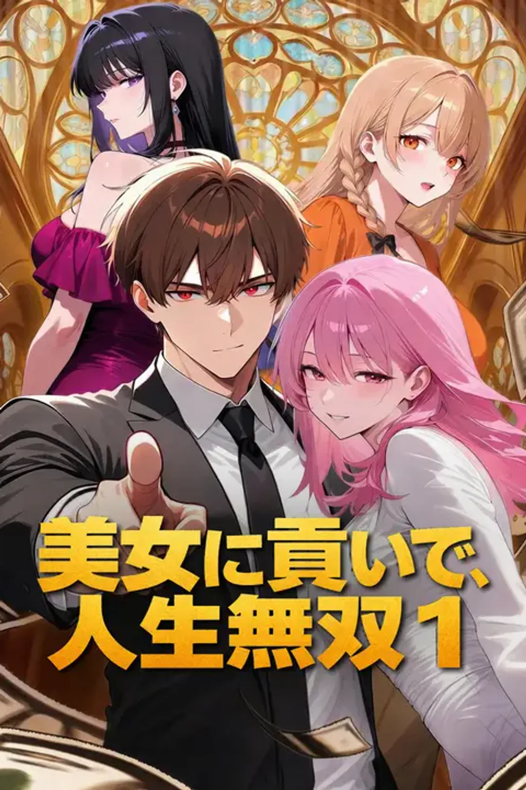 美女に貢いで、人生無双１のポスター
