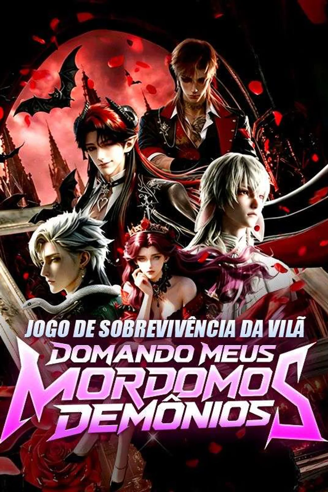 Pôster de Jogo de Sobrevivência da Vilã: Domando Meus Mordomos Demônios