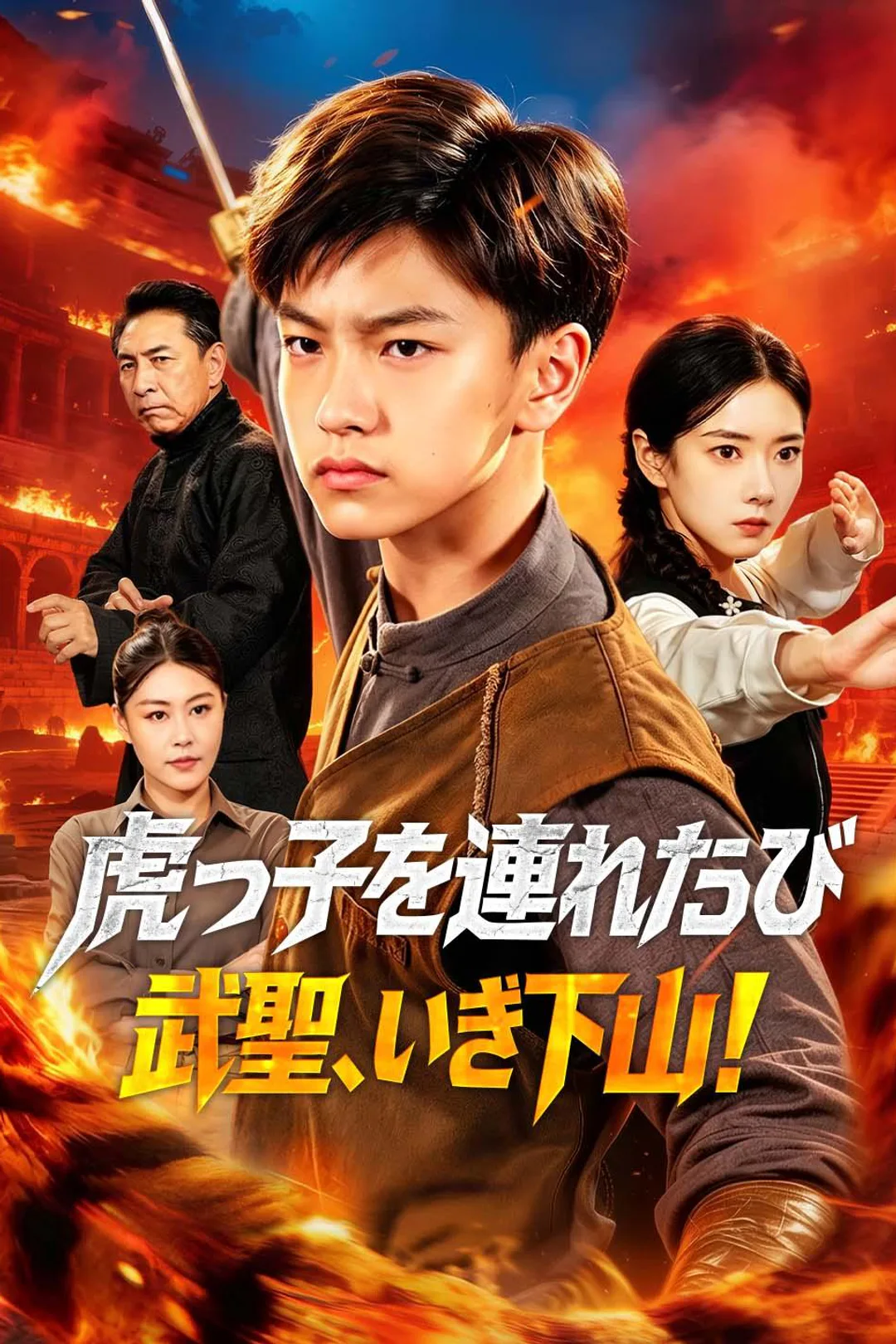 虎っ子を連れたちび武聖、いざ下山!のポスター