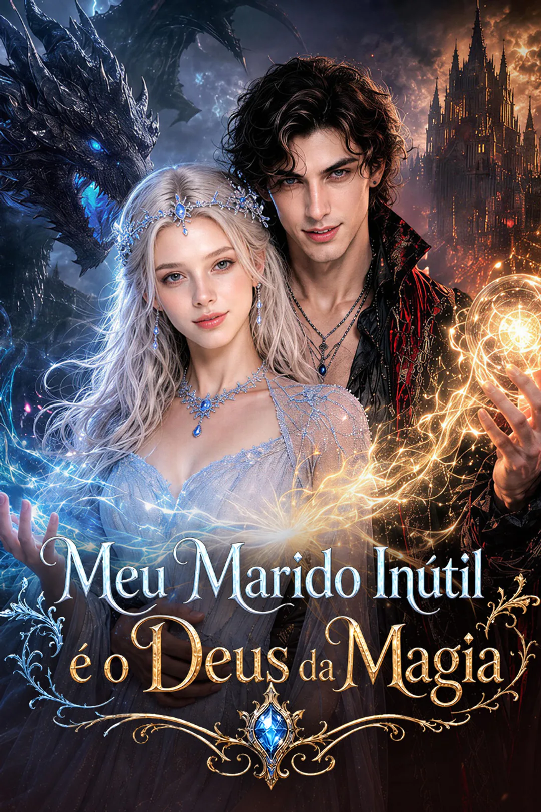 Pôster de Meu Marido Inútil é o Deus da Magia