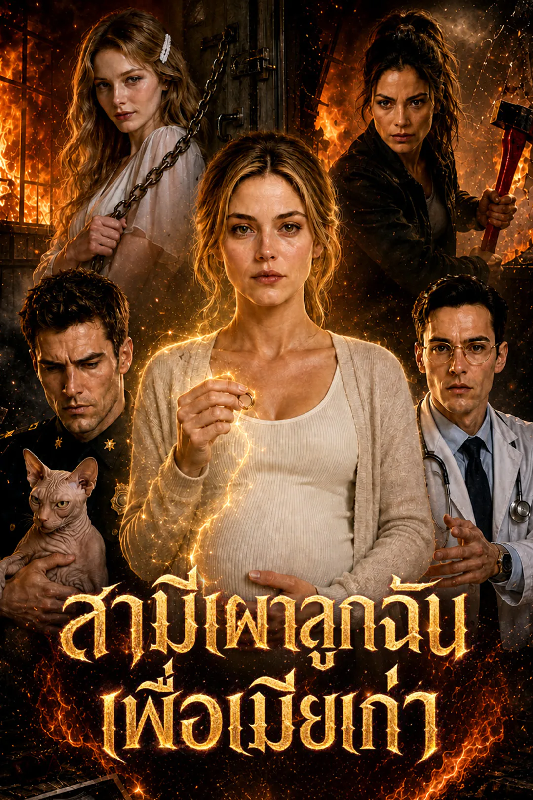 โปสเตอร์ สามีเผาลูกฉันเพื่อเมียเก่า
