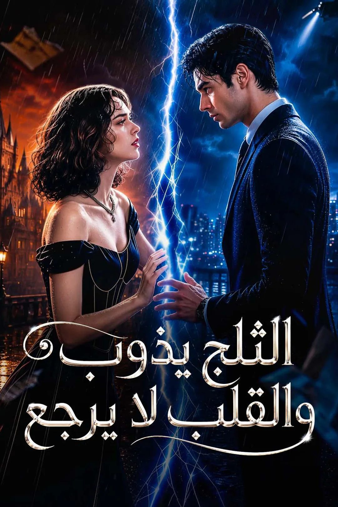 ملصق مسلسل «الثلج يذوب والقلب لا يرجع»