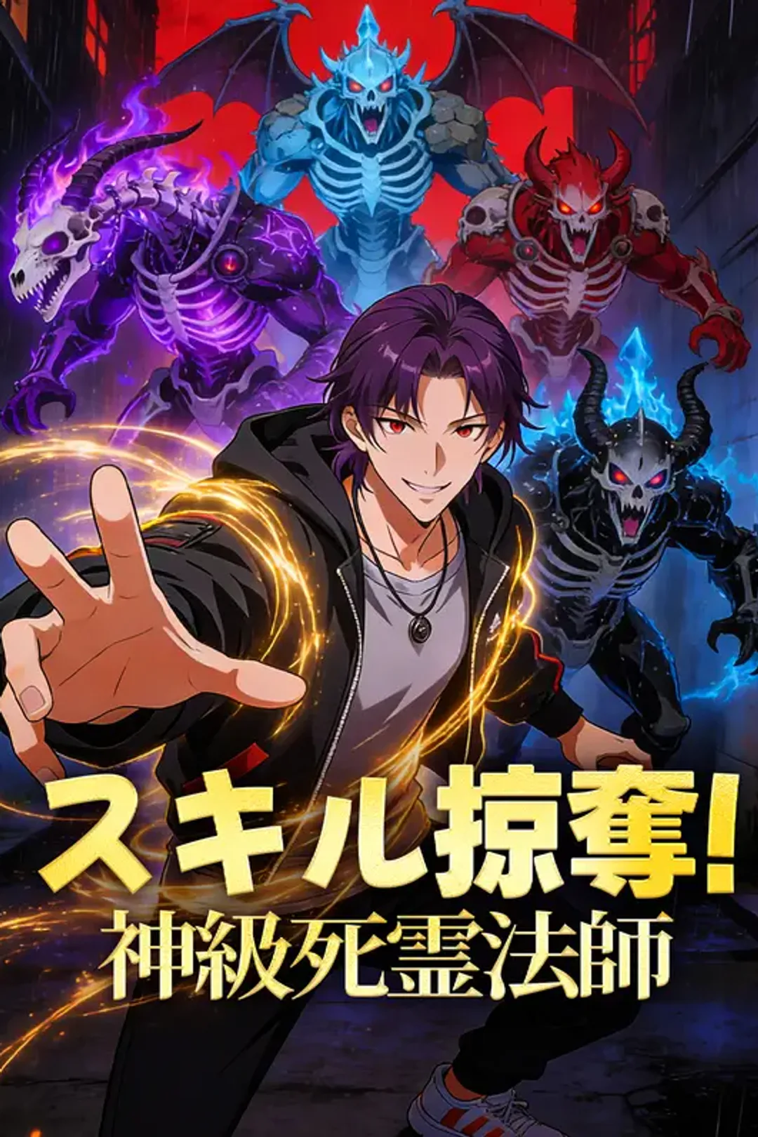 スキル掠奪！神級死霊法師のポスター