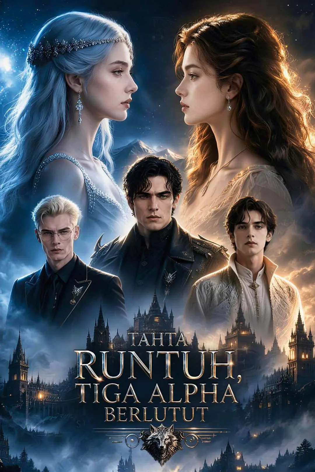 Poster Tahta Runtuh, Tiga Alpha Berlutut