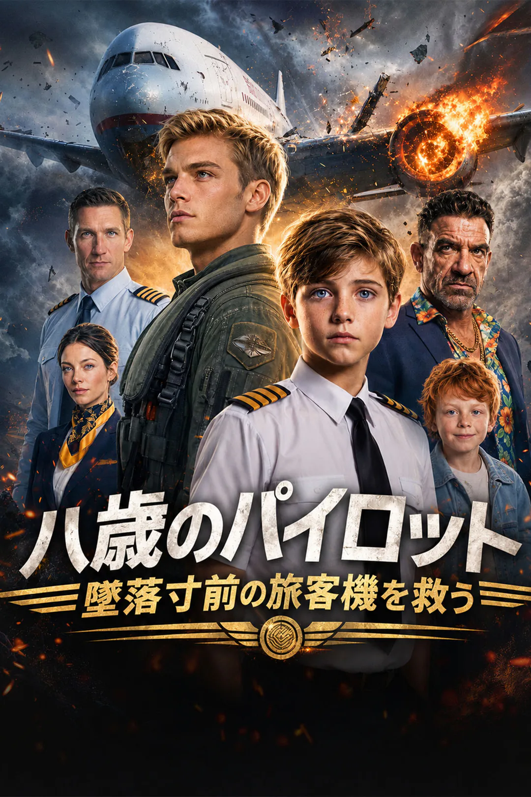 （吹替版）八歳のパイロット 墜落寸前の旅客機を救うのポスター