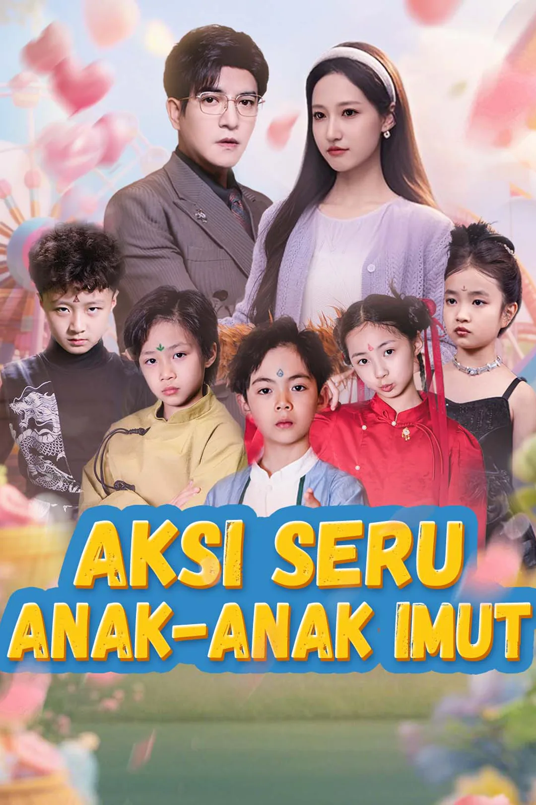 Poster Aksi Seru Anak-Anak Imut