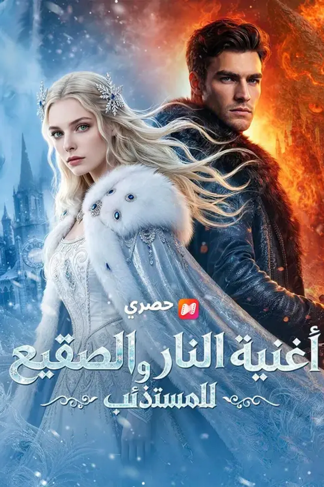 ملصق مسلسل «أغنية النار والصقيع للمستذئب»