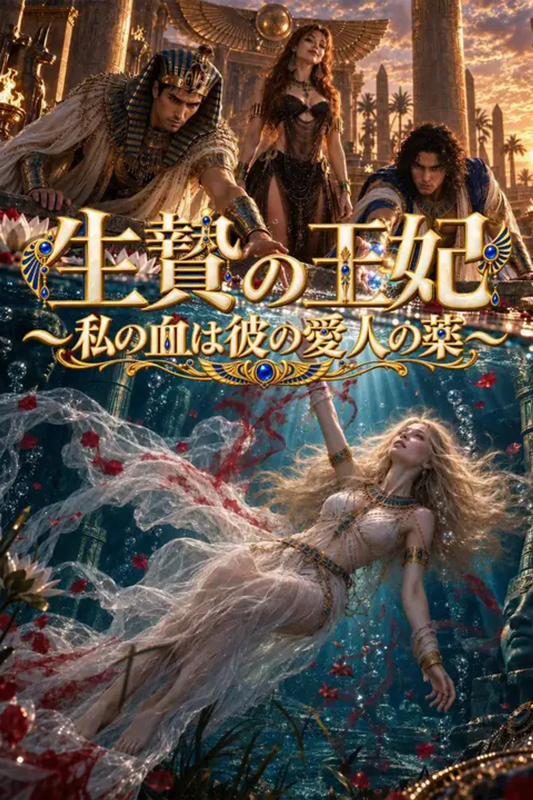 生贄の王妃～私の血は彼の愛人の薬～のポスター