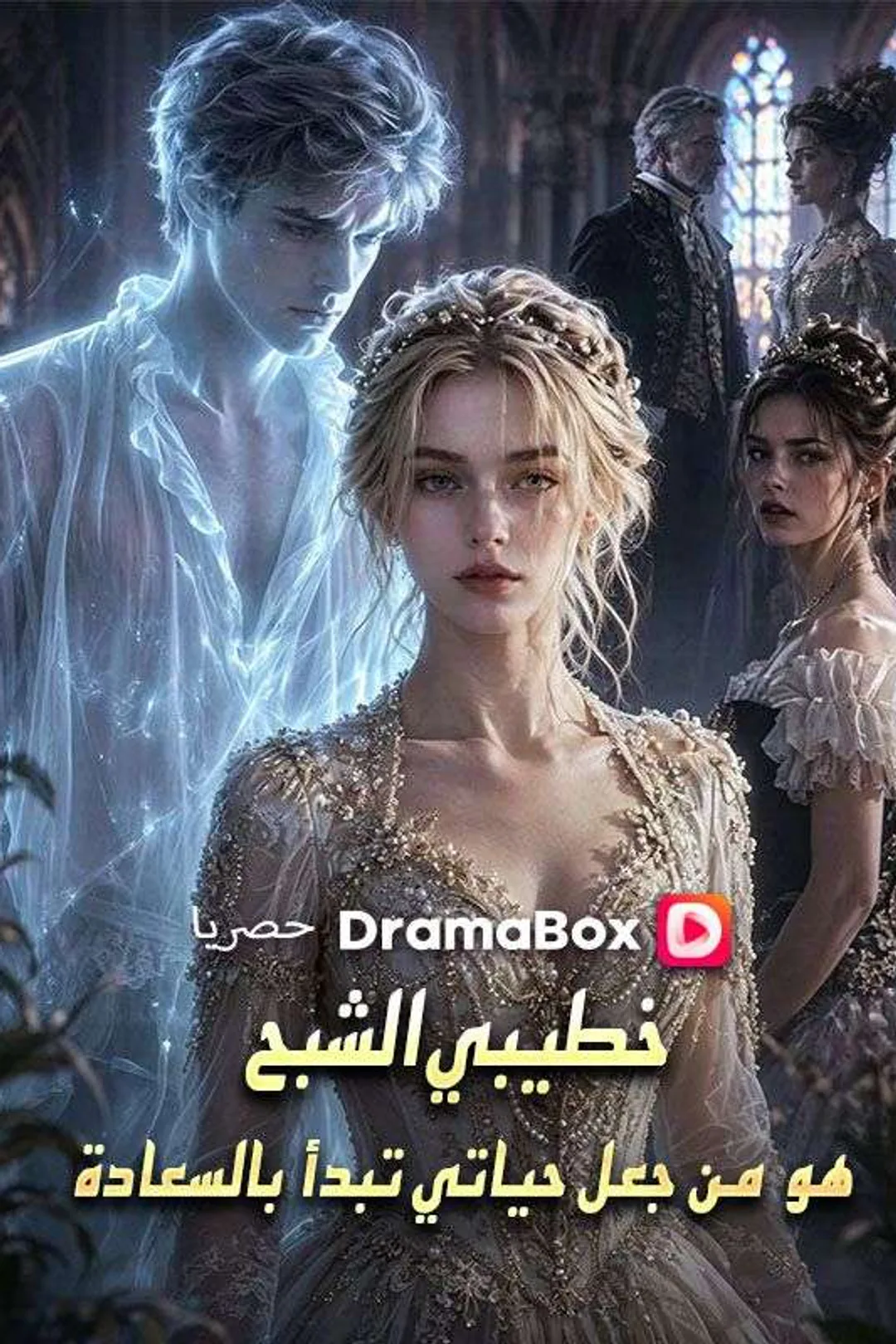 ملصق مسلسل «خطيبي الشبح هو من جعل حياتي تبدأ بالسعادة»