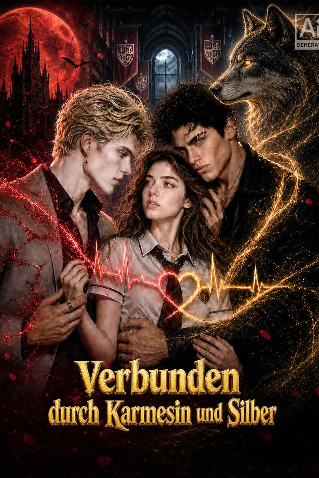 Poster von Verbunden durch Karmesin und Silber