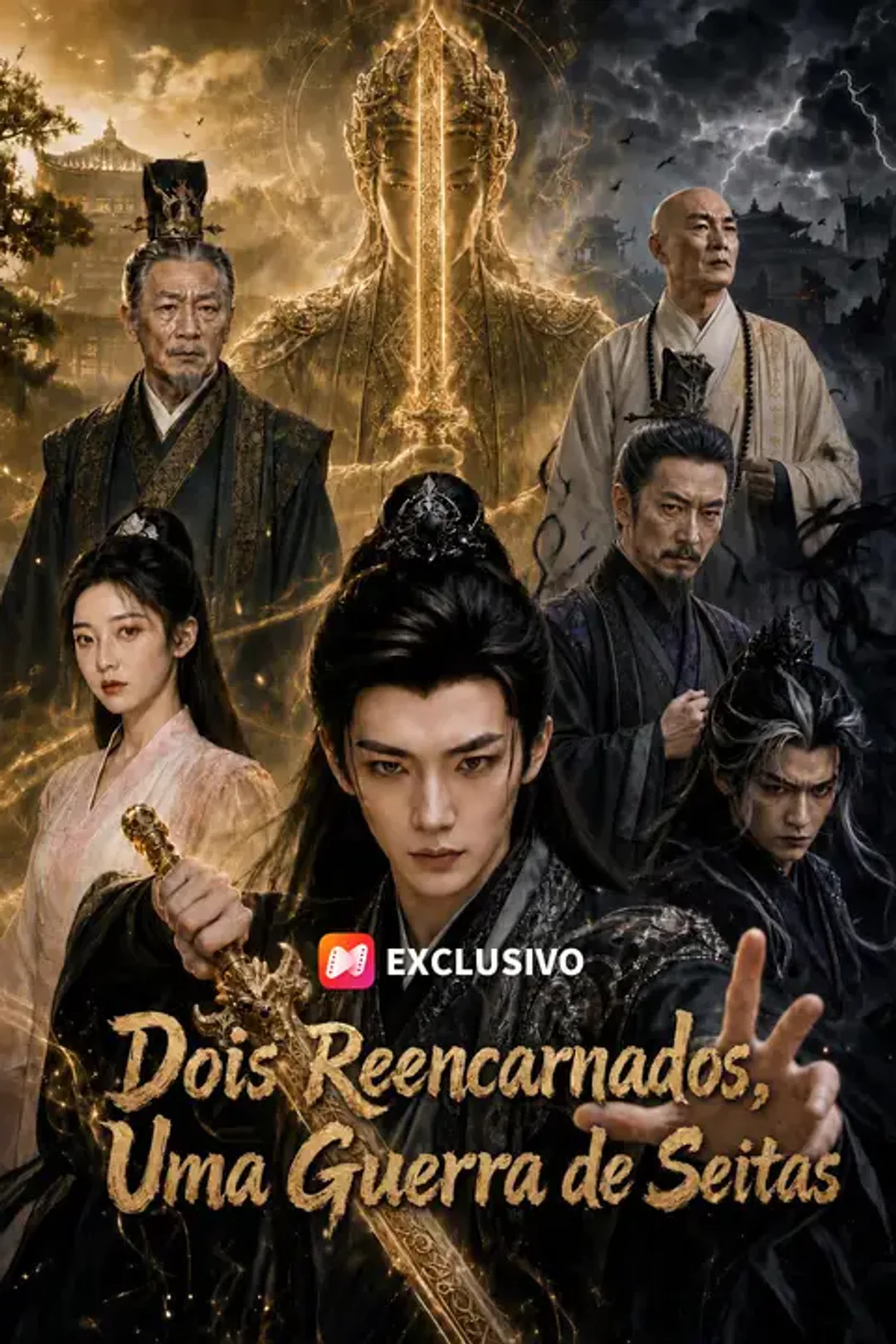 Pôster de Dois Reencarnados, Uma Guerra de Seitas