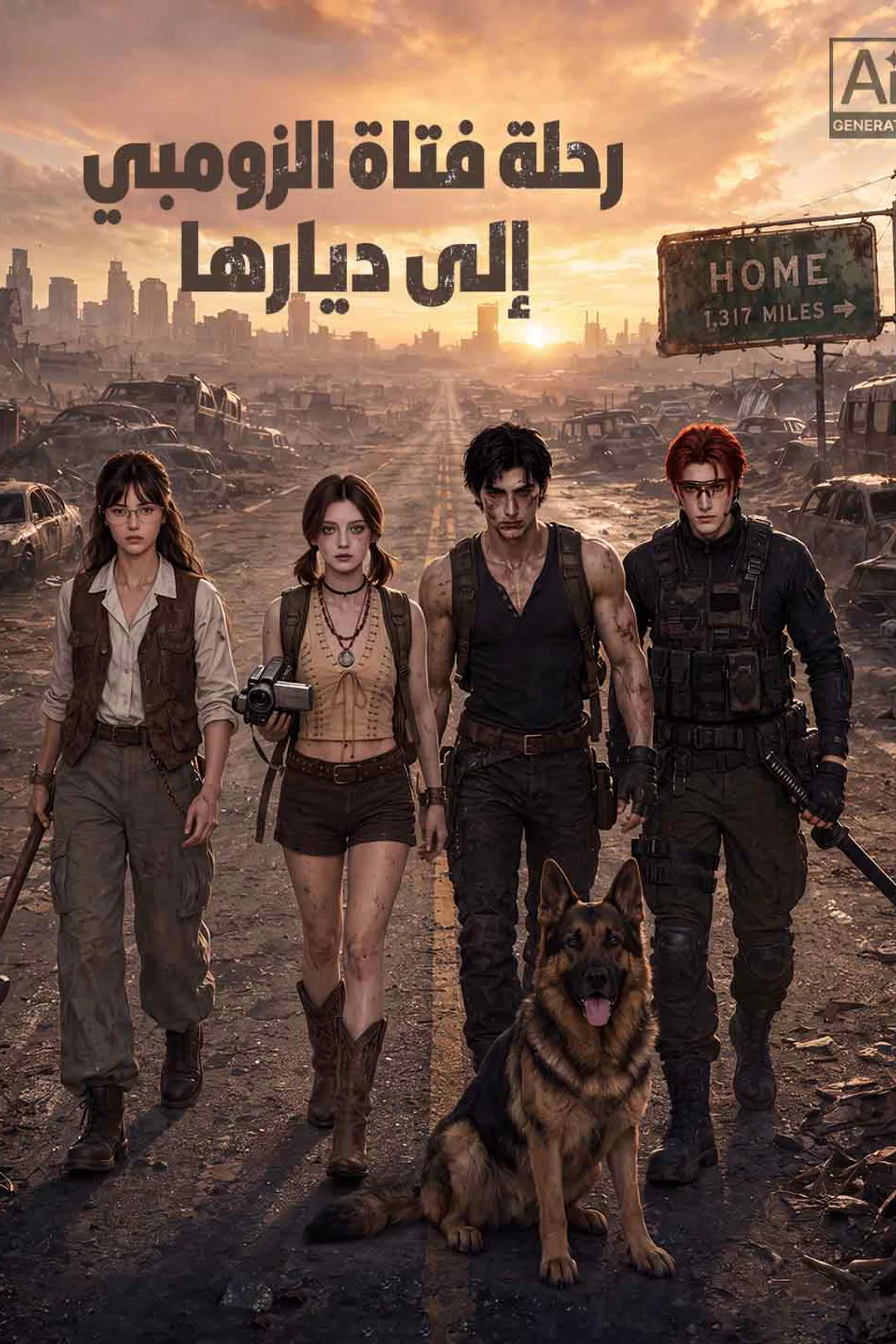 ملصق مسلسل «رحلة فتاة الزومبي إلى ديارها»