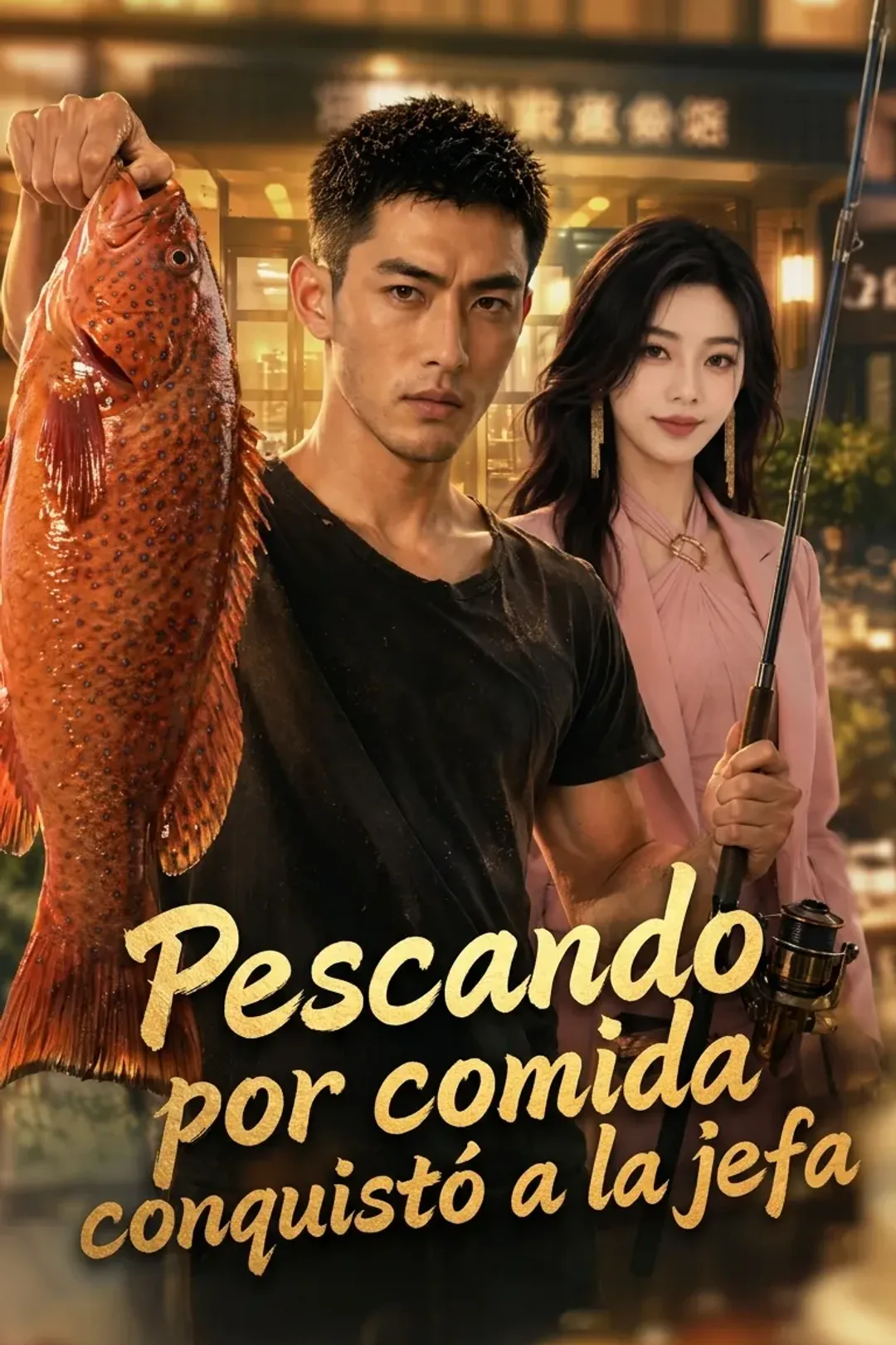 Póster de Pescando por comida conquistó a la jefa