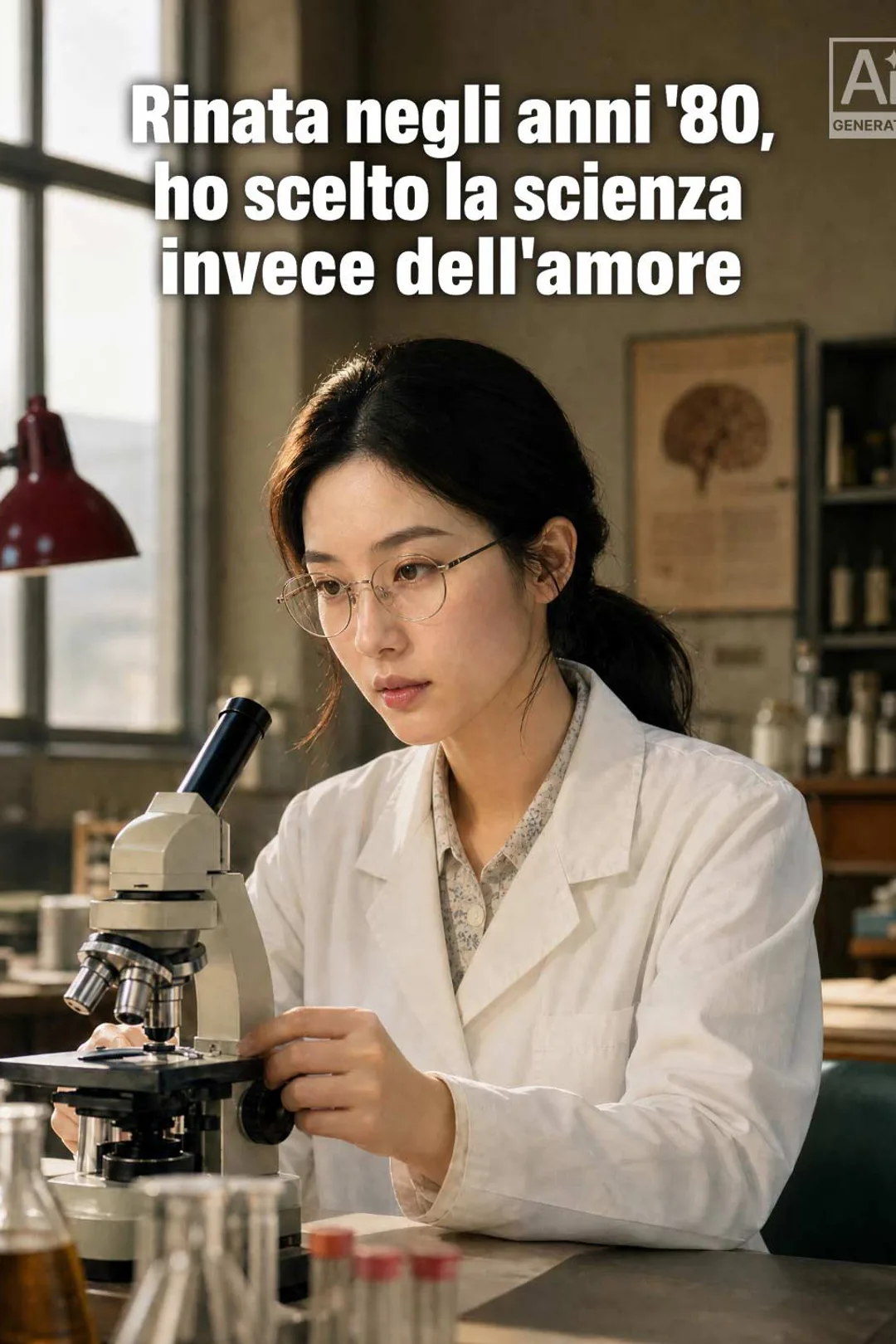 Locandina di Rinata negli anni '80, ho scelto la scienza invece dell'amore