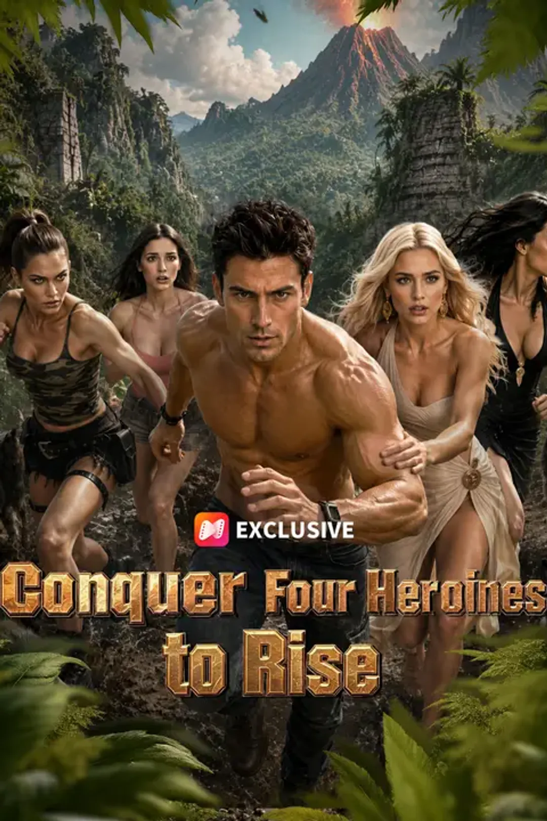 Conquer Four Heroines to Rise poster