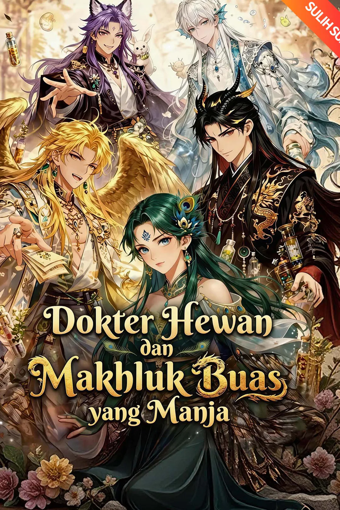 Poster Dokter Hewan dan Makhluk Buas yang Manja
