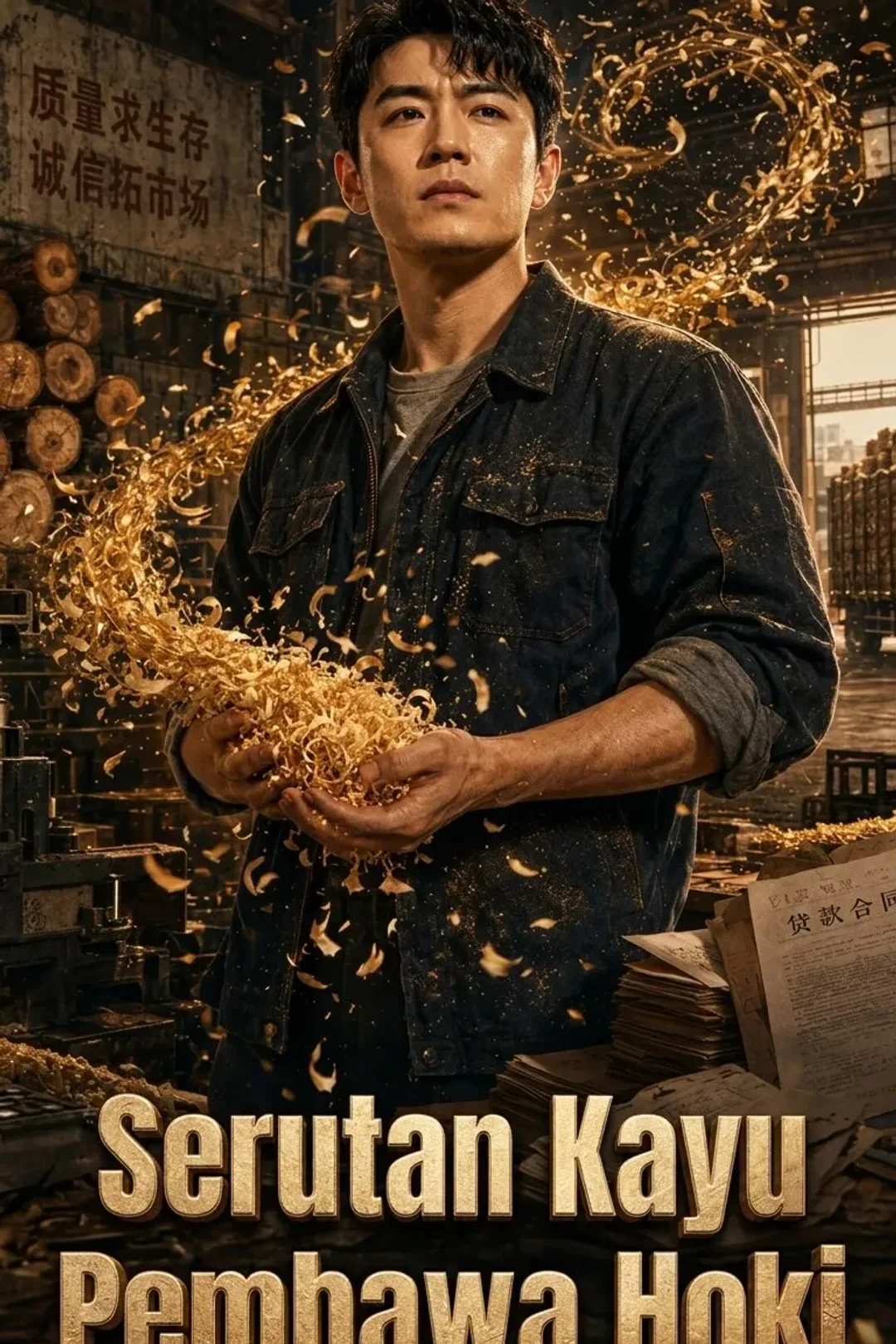 Poster Serutan Kayu Pembawa Hoki