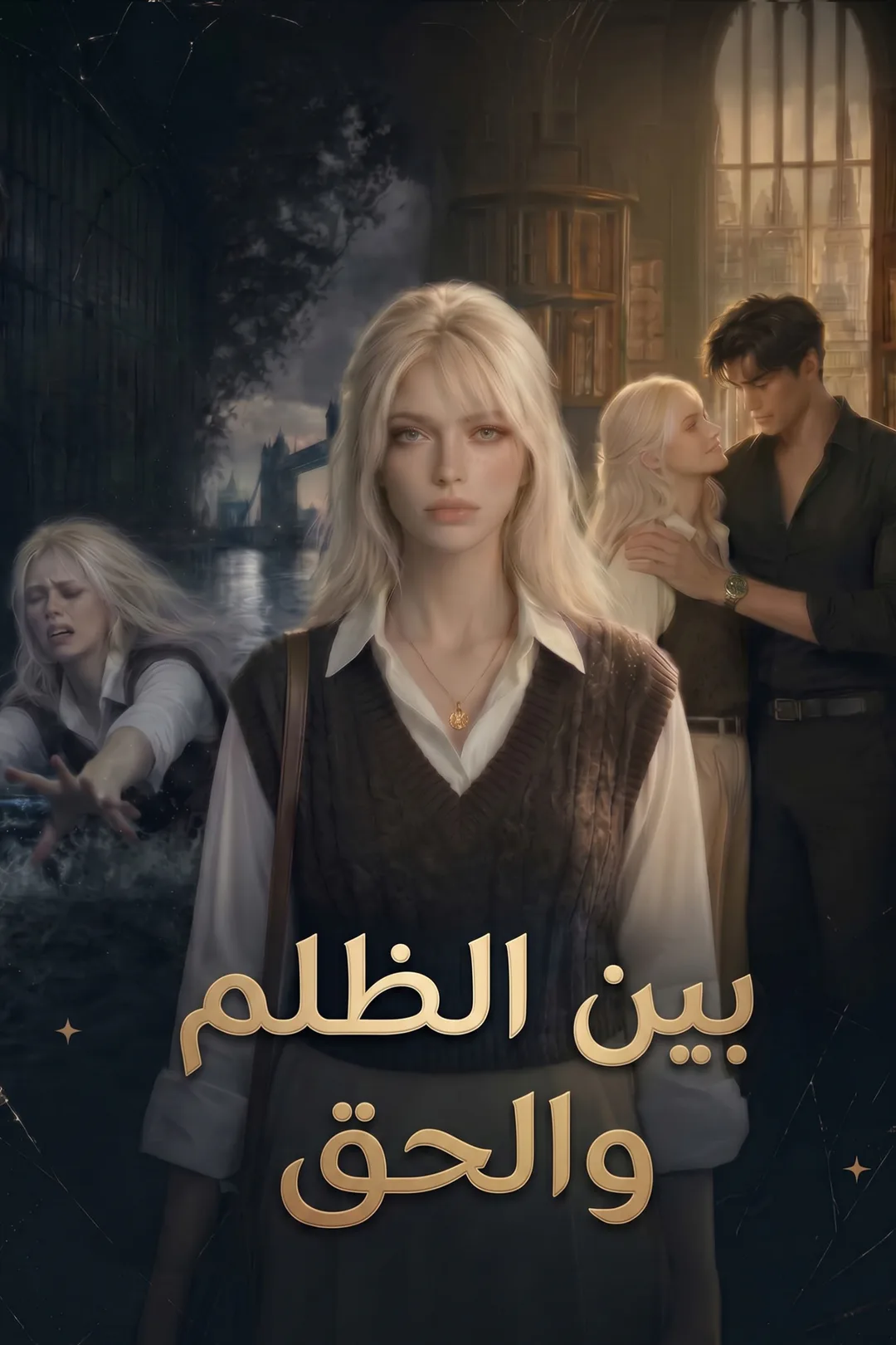 ملصق مسلسل «بين الظلم والحق»