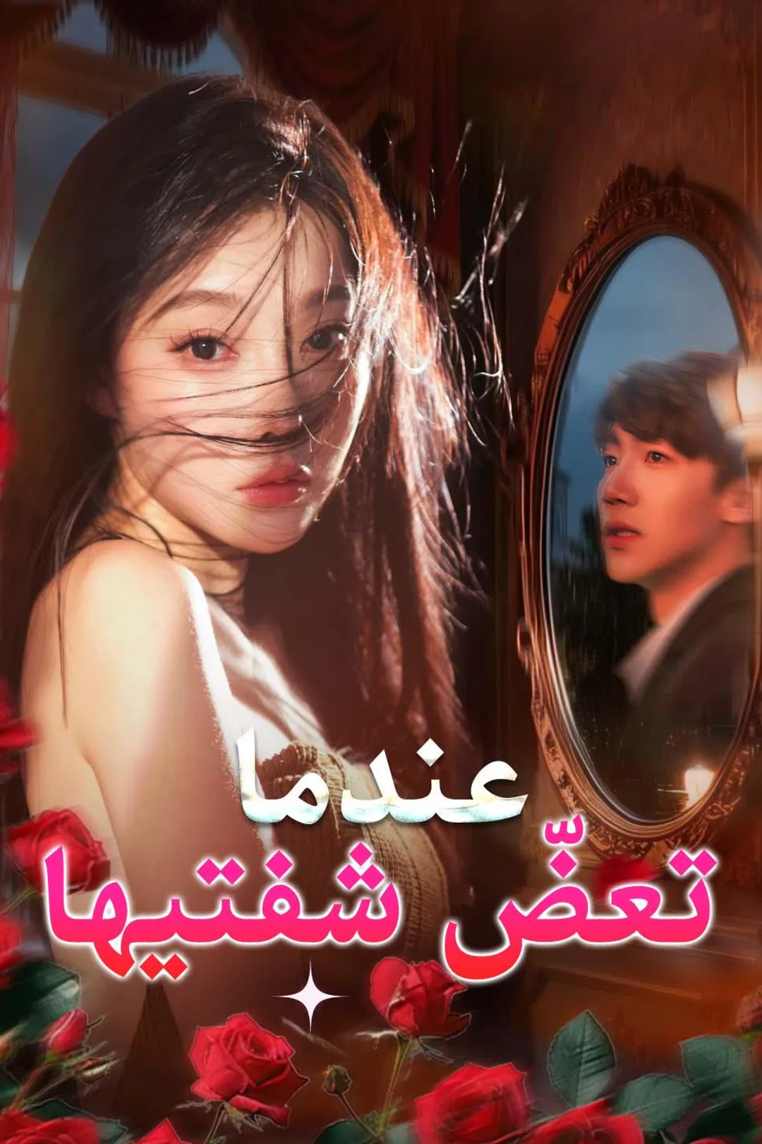 ملصق مسلسل «عندما تعضّ شفتيها»