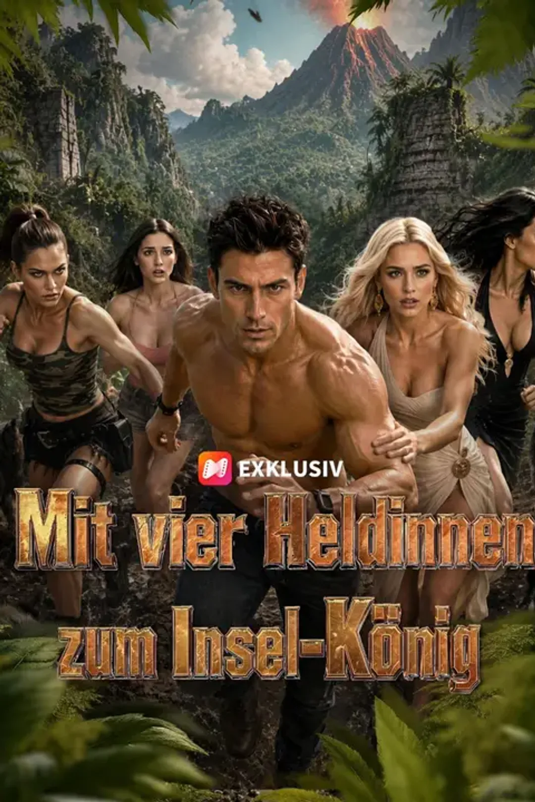Poster von (Synchro​) Mit vier Heldinnen zum Insel-König
