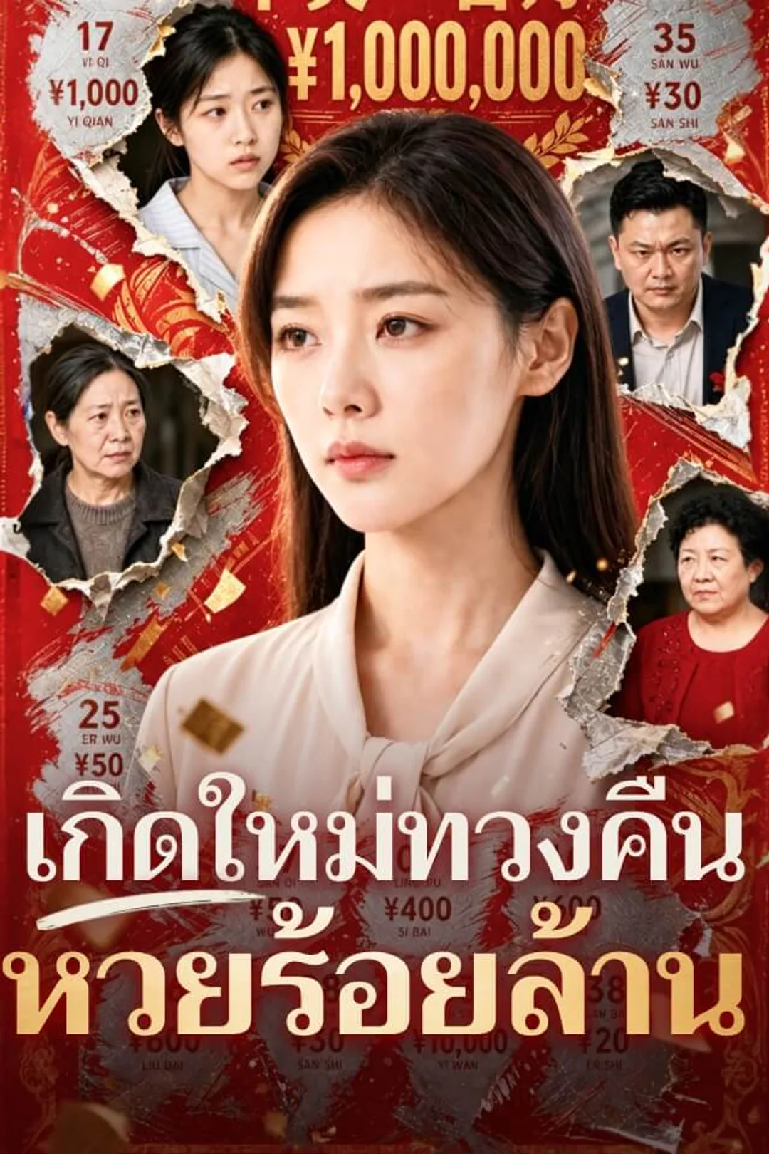 โปสเตอร์ เกิดใหม่ทวงคืนหวยร้อยล้าน