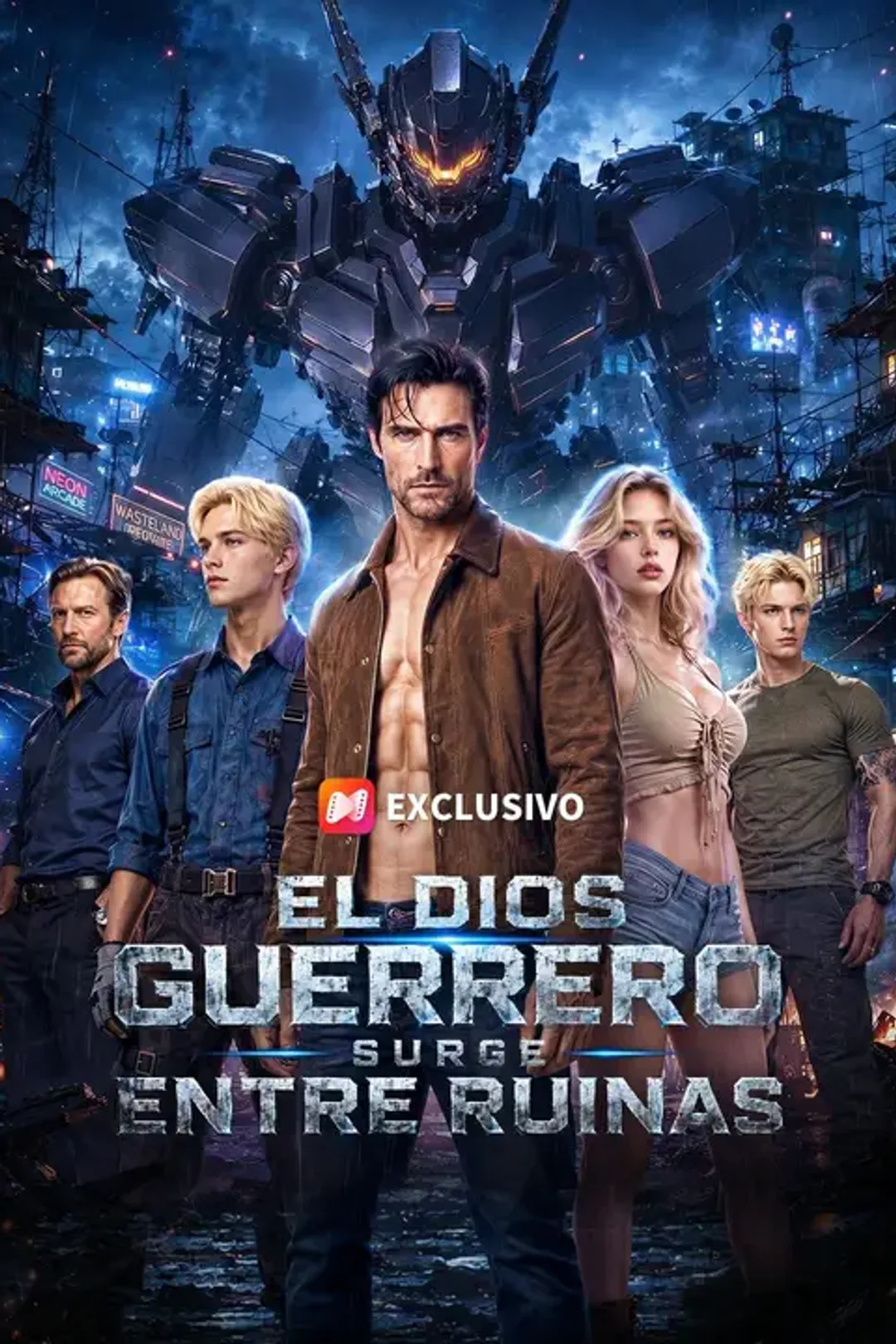 Póster de El dios guerrero surge entre ruinas