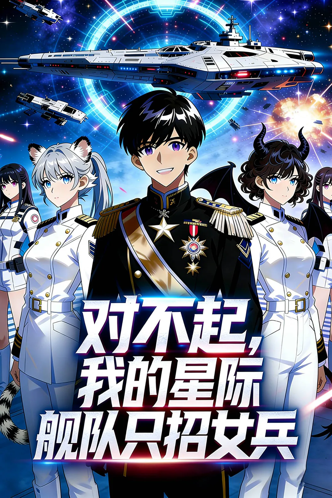 《对不起，我的星际舰队只招女兵》海报