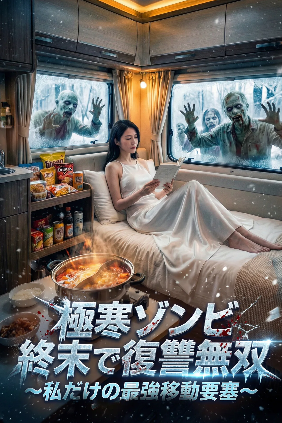 極寒ゾンビ終末で復讐無双～私だけの最強移動要塞～のポスター