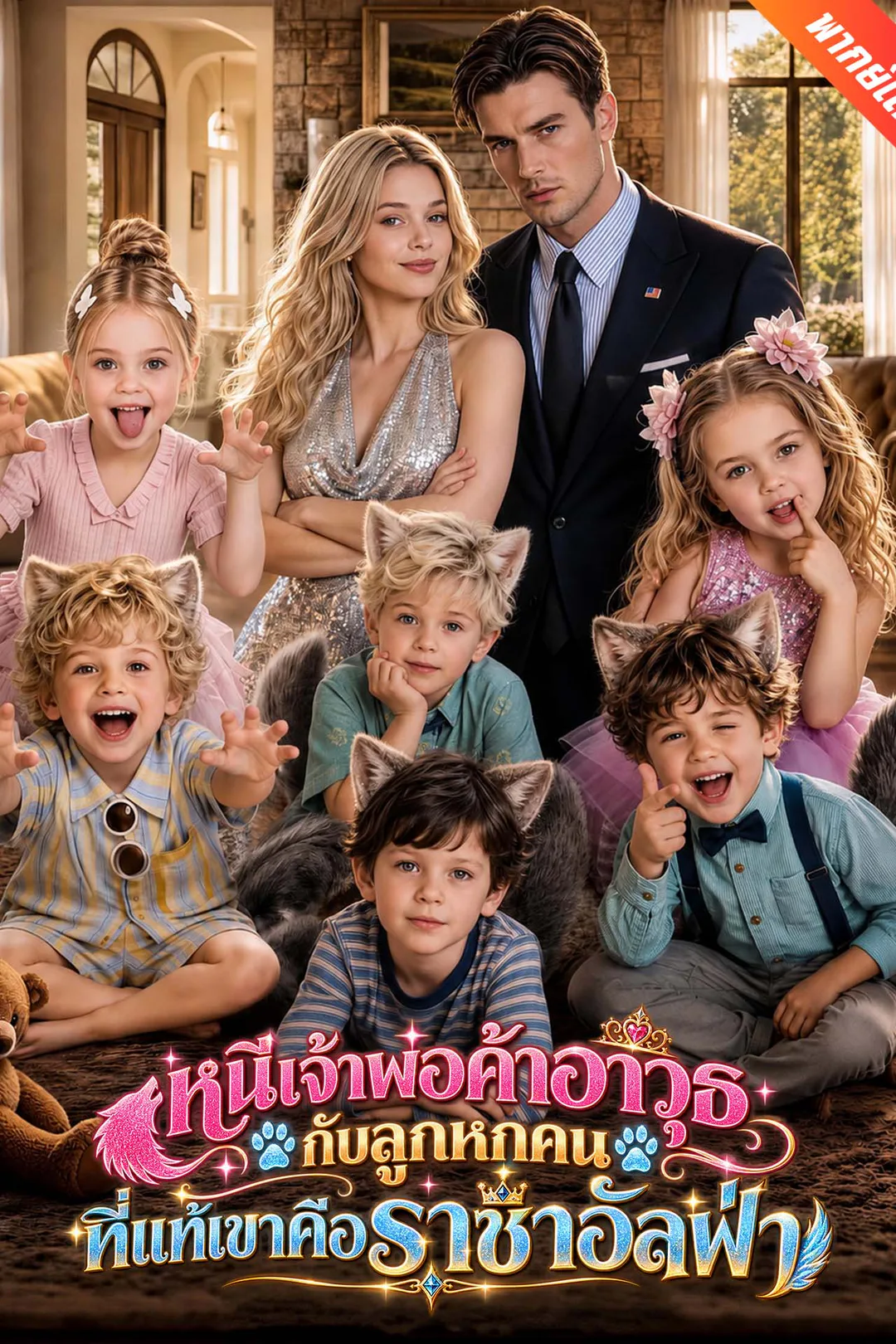 โปสเตอร์ หนีเจ้าพ่อค้าอาวุธกับลูกหกคน ที่แท้เขาคือราชาอัลฟ่า