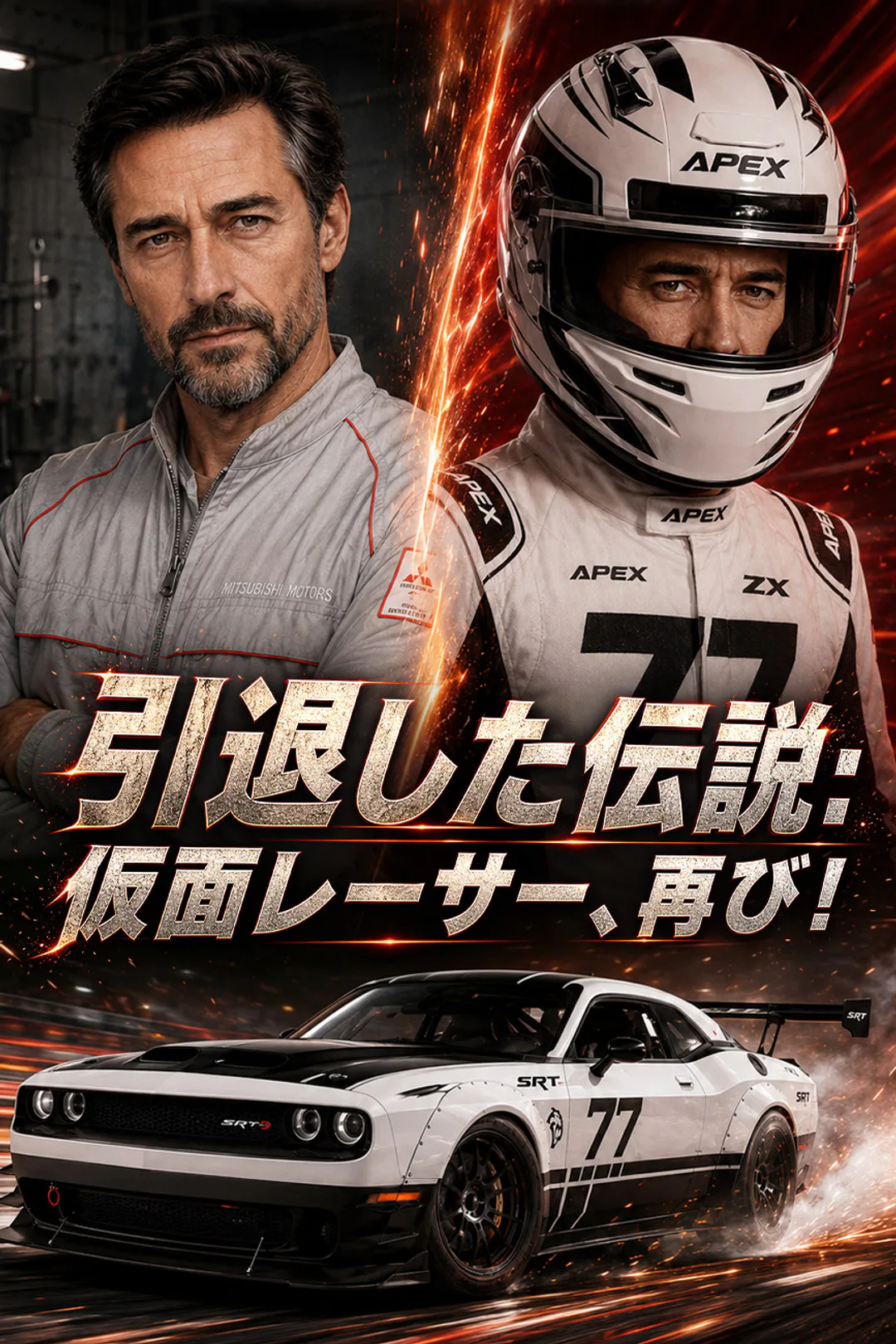 引退した伝説:仮面レーサー、再び!のポスター